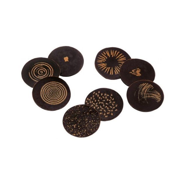 Obrázek produktu Dekor kolečka tmavá čokoláda Tendance 8 druhů pr. 3cm 567 ks PCB