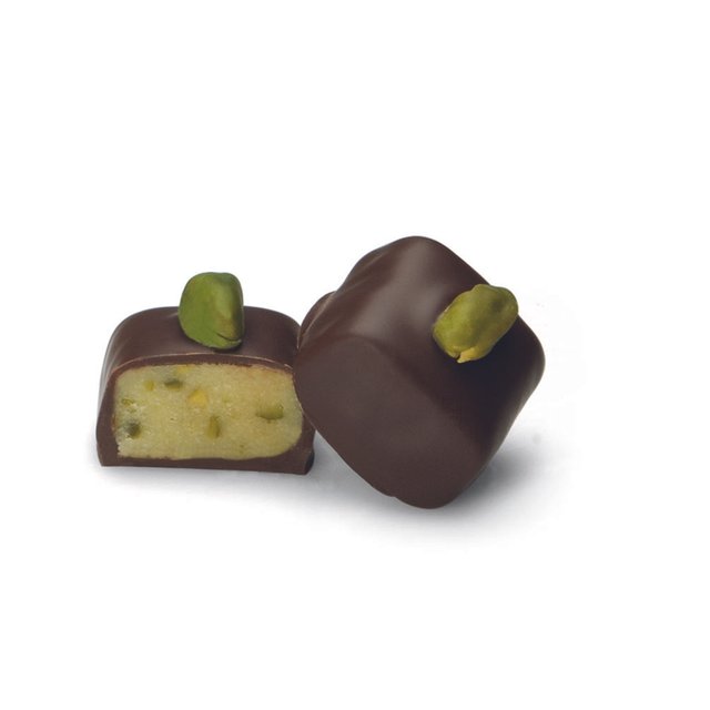 Obrázek produktu PRALINKY PISTRA - hořká čokoláda a marcipán s pistáciemi 2kg MC