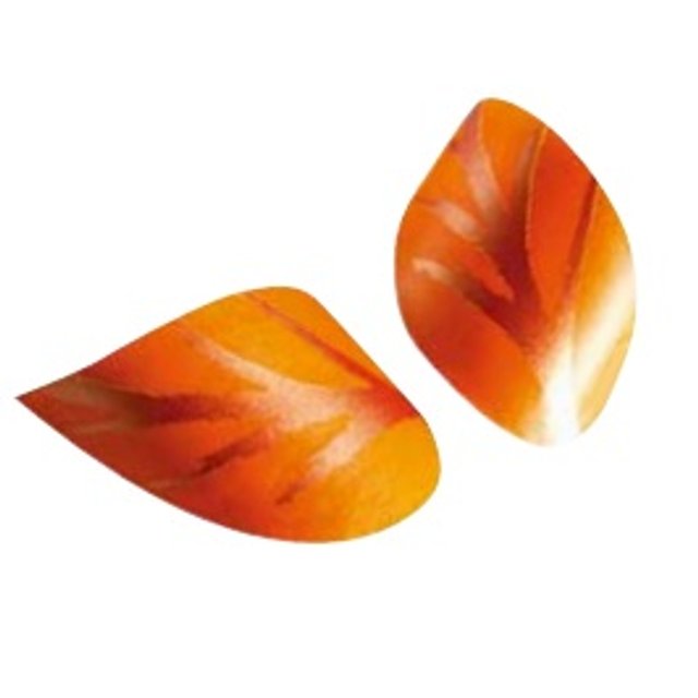 Obrázek produktu Čoko dekor lístky bronzovozlaté ohnuté 240 ks  PCB