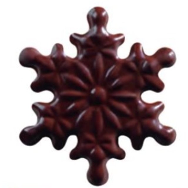 Obrázek produktu Čokoládová dekorace vločka hořká malá 3,5x4cm 120 ks PCB