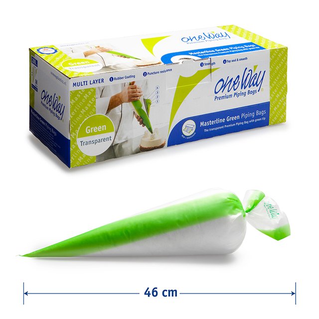 Obrázek produktu Sáčky jednorázové 46x26cm zelené/čirý vel.M 100ks OW