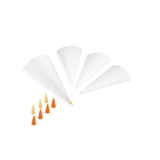 Obrázek produktu Sáčky MINI SADA na zdobení a psaní ornamentik 4ks+8 plast.trubiček TH