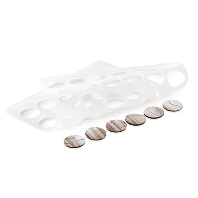 Obrázek produktu Šablona silikon čirá 29,7x21cm 42xkolečko 3cm 2 ks