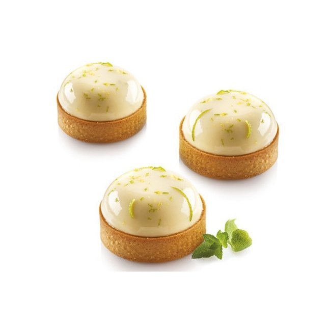 Obrázek produktu Forma silikon bílá + ráfky: Kit Tarte Ring PALET pr.70mm v.20mm 8ks