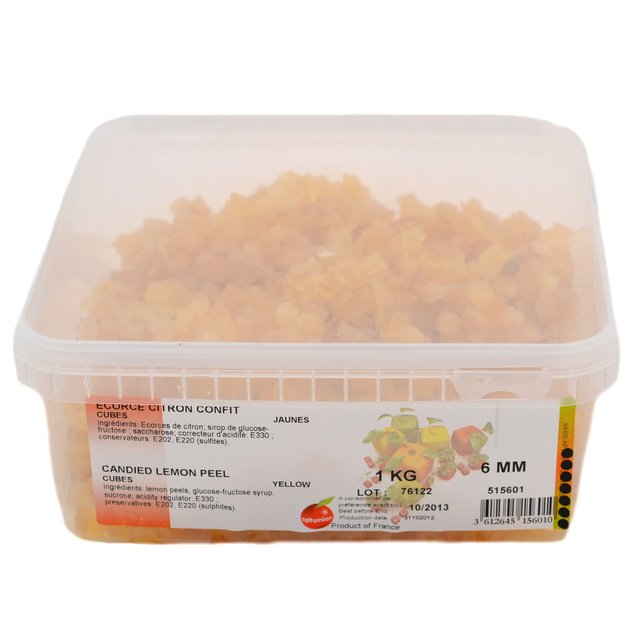 Obrázek produktu Citronová kůra kandovaná sekaná 6mm 1kg x12