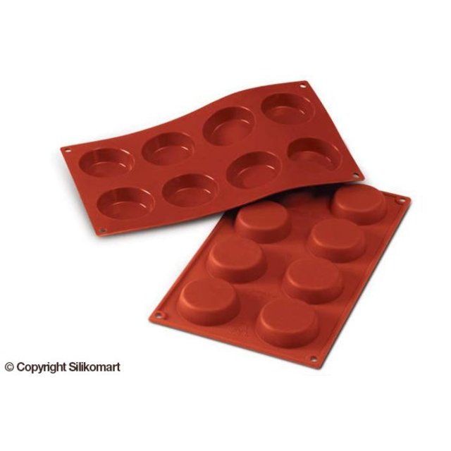 Obrázek produktu Forma silikon terakota: KOLÁČKY 8x42ml   pr.6cm v.1,7cm