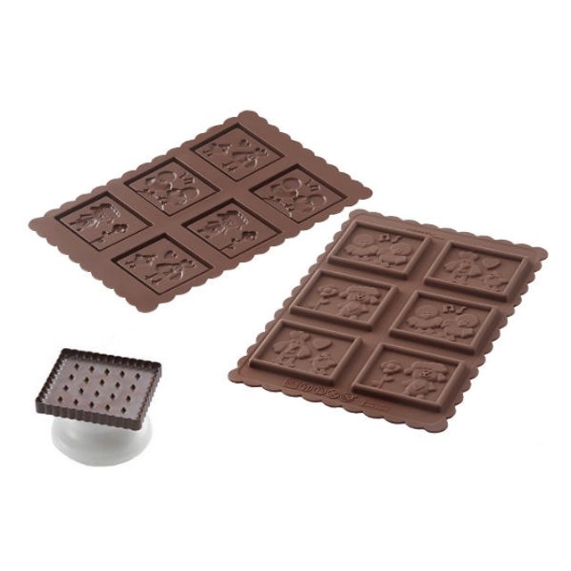 Obrázek produktu Forma silikon hnědá + vykrajovátko: SUŠENKY COOKIES COUNTRY ZVÍŘÁTKA