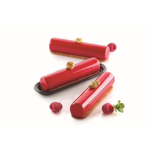 Obrázek produktu Forma silikon bílá: CYLINDRE 8x75ml eclair   12,6x2,7cm v.2,7cm