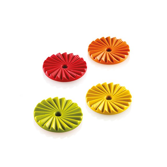 Obrázek produktu Forma silikon bílá: PLISSÉ 15x7ml   pr.4,5cm v.0,6cm Silikomart