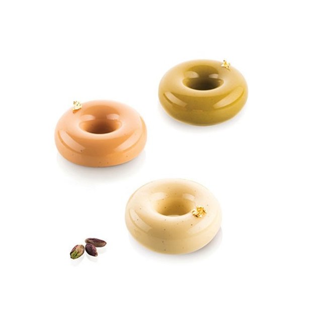 Obrázek produktu Forma silikon bílá: DONUTS GOURMAND 80 pr.72mm v.27mm 80ml Silikomart