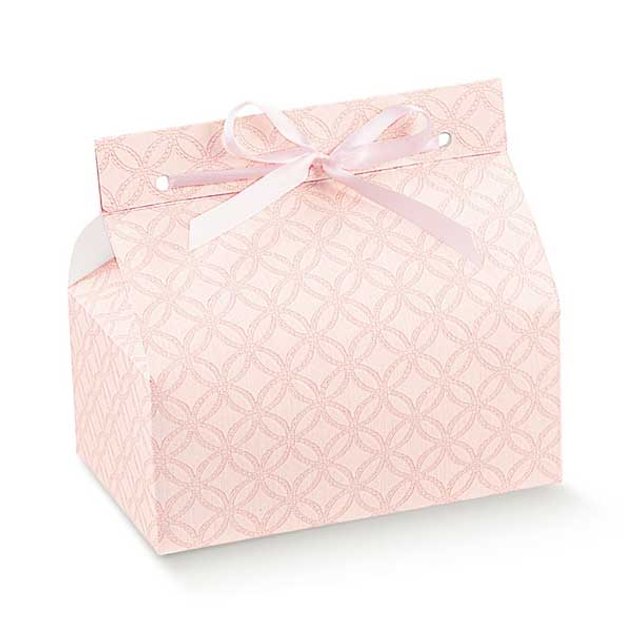 Obrázek produktu Krabička na zaváz.stuhou 14x9x6cm potisk Matelasse 10 ks