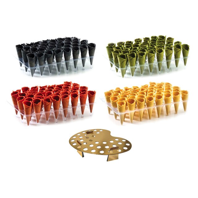 Obrázek produktu Kornoutky 7,5cm mini color 96ks + paleta PIDY (508.23.200, 508.98.196)