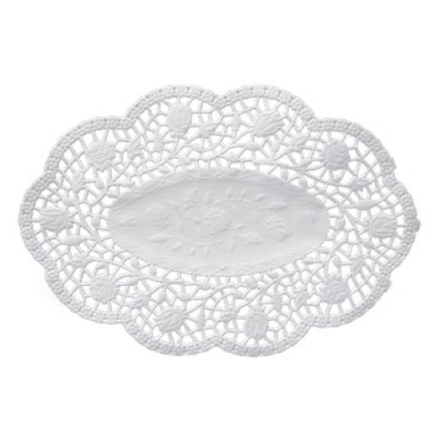 Obrázek produktu Krajka bílá papírová ovál 22x15cm 500ks./bal Wimex