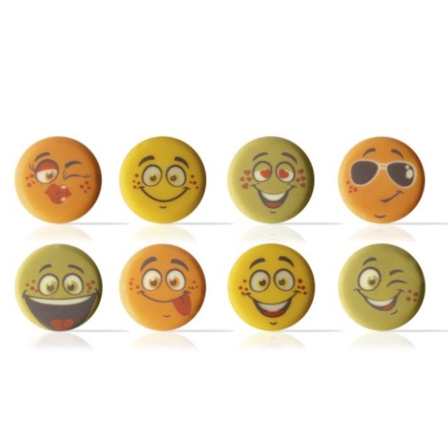 Obrázek produktu Dekor smajlíci mix pr.3cm 135ks/krab. DOBLA