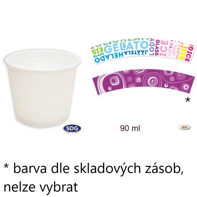 Obrázek produktu Kelímek papírový   90ml BAREVNÝ 42x 1ks (krt.46x42ks) SDG