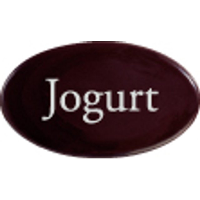 Obrázek produktu Dekor nápis JOGURT 390 ks tmavý ovál PCB