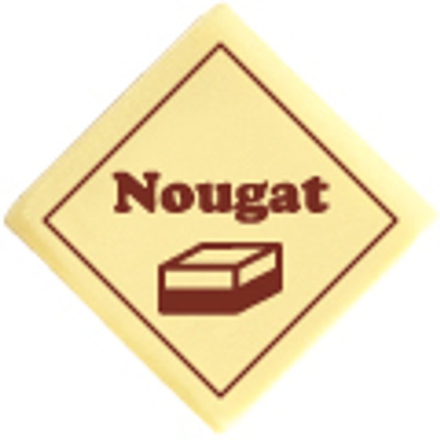Obrázek produktu Dekor nápis NOUGAT bílý - 30x30mm 440ks PCB