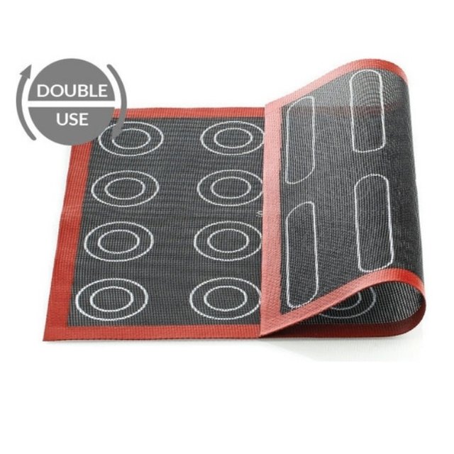 Obrázek produktu Podložka silikon černá děrovaná: AIR MAT ECLAIR a CHOUX oboustranná 300x400 mm Silikomart