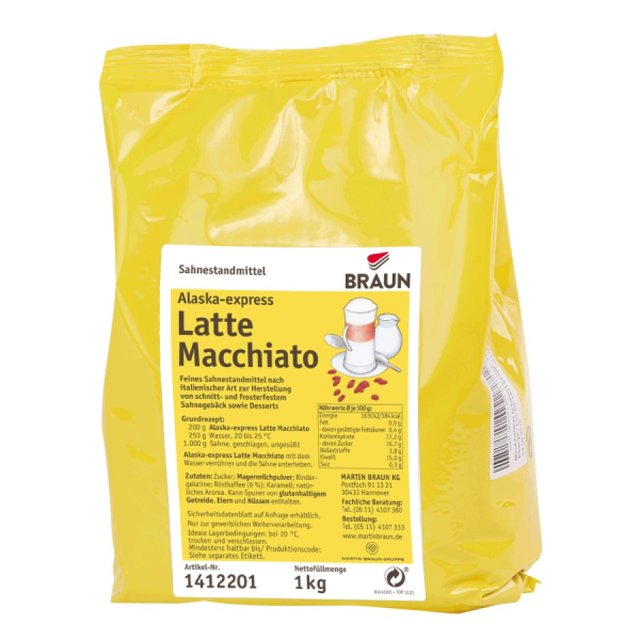 Obrázek produktu Alaska-e LATTE MACCHIATO  (ztužovač káva) 5x1kg BRAUN