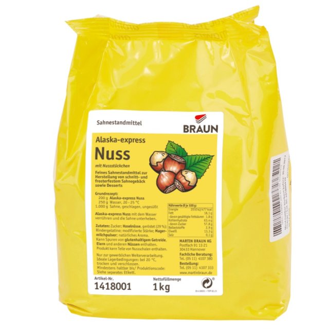 Obrázek produktu Alaska-e NUSS  (ztužovač lískový oříšek) 5x1kg BRAUN