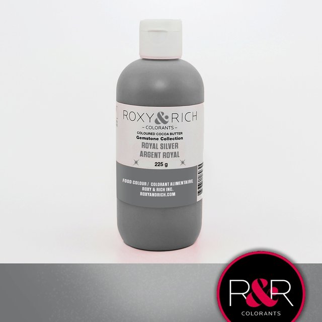 Obrázek produktu Kakaové máslo stříbrné třpytivé GEMSTONE ROYAL SILVER 225g RR