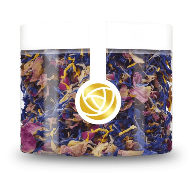 Obrázek produktu ROSIE ROSE - SUŠENÉ KVĚTY LÍSTKY SAPHIR BLAU (modrá, růžová, žlutá) 10g SA