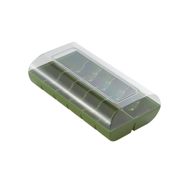 Obrázek produktu Box na 12ks makronek ZELENÝ + ČIRÉ VÍČKO (krabice 48 ks)