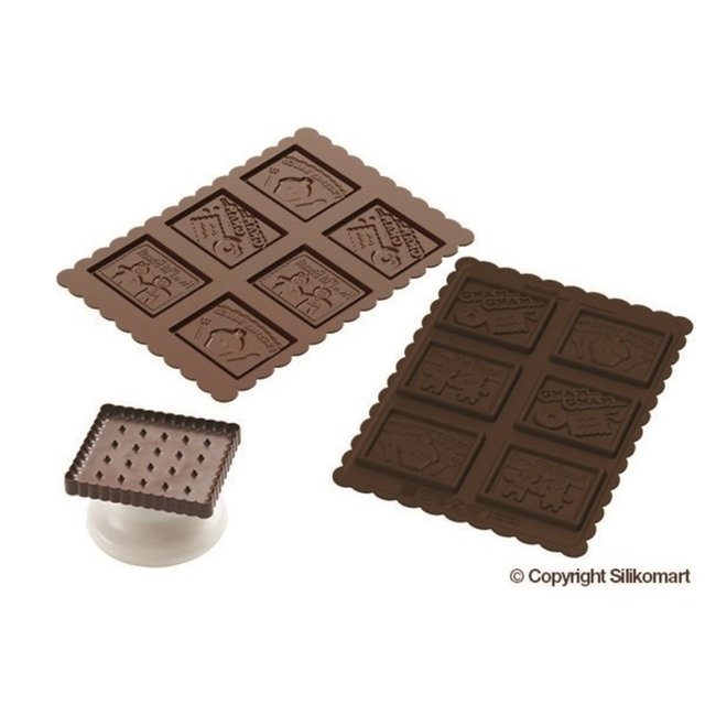 Obrázek produktu Forma silikon hnědá + vykrajovátko: SUŠENKY COOKIES GNAM GNAM