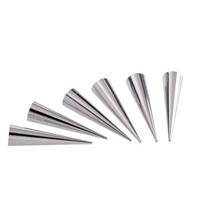 Obrázek produktu Sada trubiček nerez na creamhorn kužel pr.40x160mm 12ks Martellato