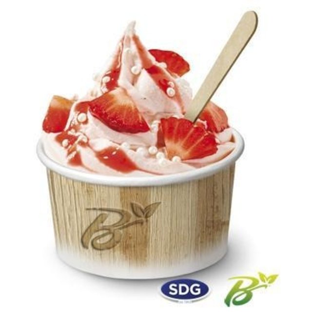 Obrázek produktu Kelímek papírový BIO 135 ml s palmovým listem bal.42ks/krt:40 bal SDG