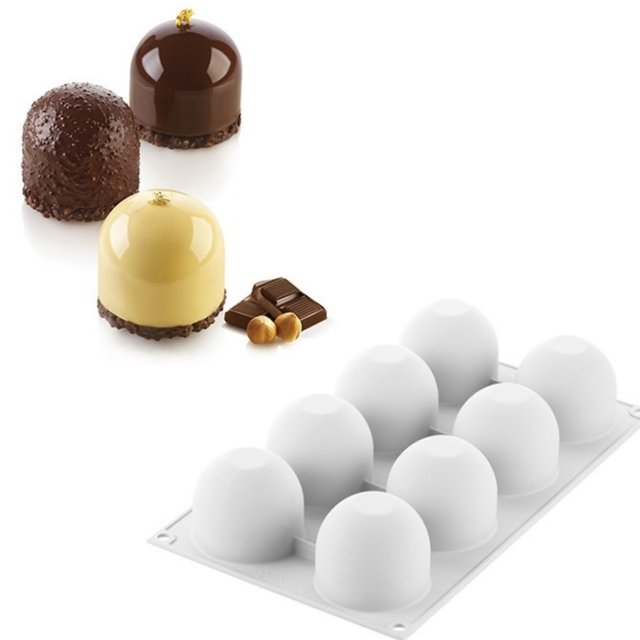 Obrázek produktu Forma silikon bílá: DOME 8x125ml