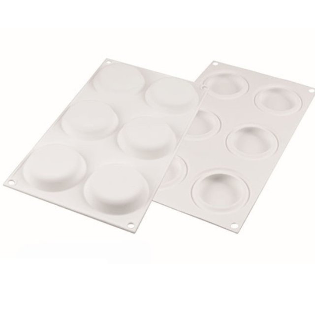 Obrázek produktu Forma silikon bílá DECOR ROUND 50 na vrchní dekoraci tartaletky (k ráfkům TARTE RING) Silikomart