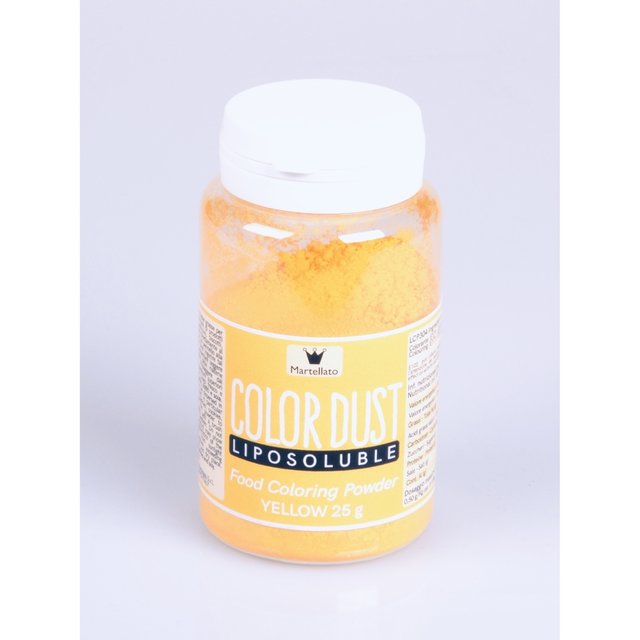 Obrázek produktu Barva v prášku rozpustná v tucích ŽLUTÁ 25g Martellato