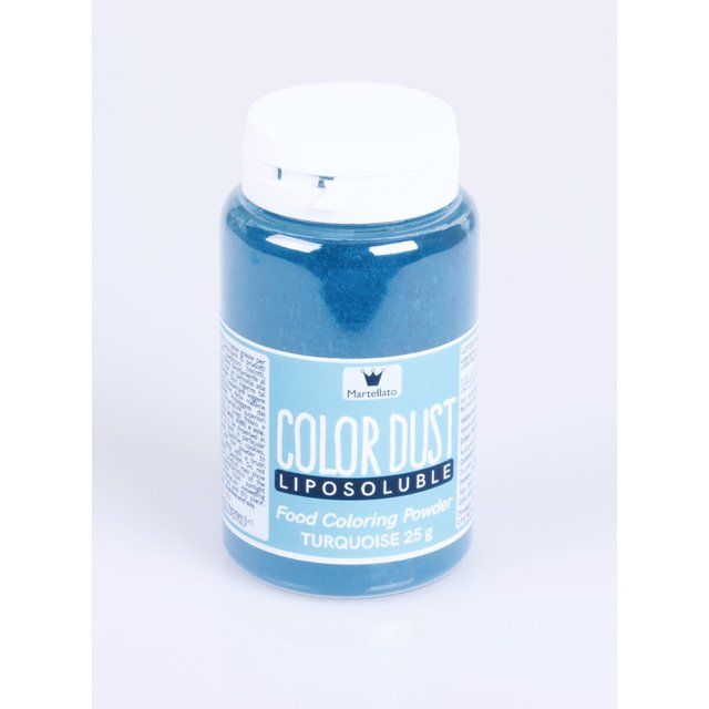 Obrázek produktu Barva v prášku rozpustná v tucích TYRKYSOVÁ 25g Martellato