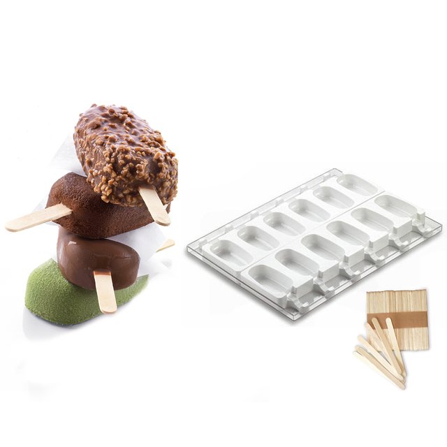 Obrázek produktu Forma silikon bílá: Sada na nanuky MAGNUM 2x6ks 90ml