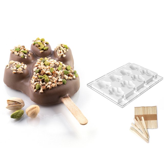 Obrázek produktu Forma silikon bílá: Sada na nanuky TLAPKY 2x4ks 98ml