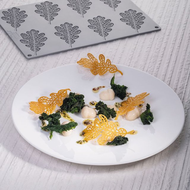 Obrázek produktu Forma silikon šedá - 30x20cm - DUBOVÝ LIST 8ks 3ml PAVONI