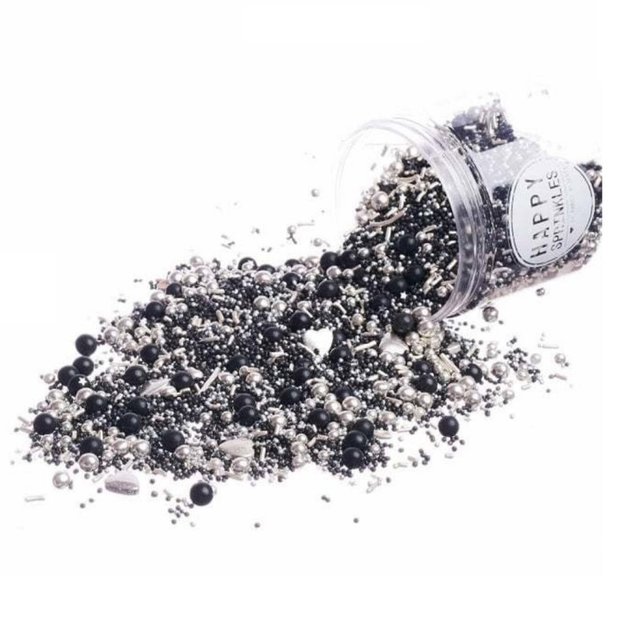 Obrázek produktu Dekorace cukrové BLACK PEARL 90g Happy Sprinkles