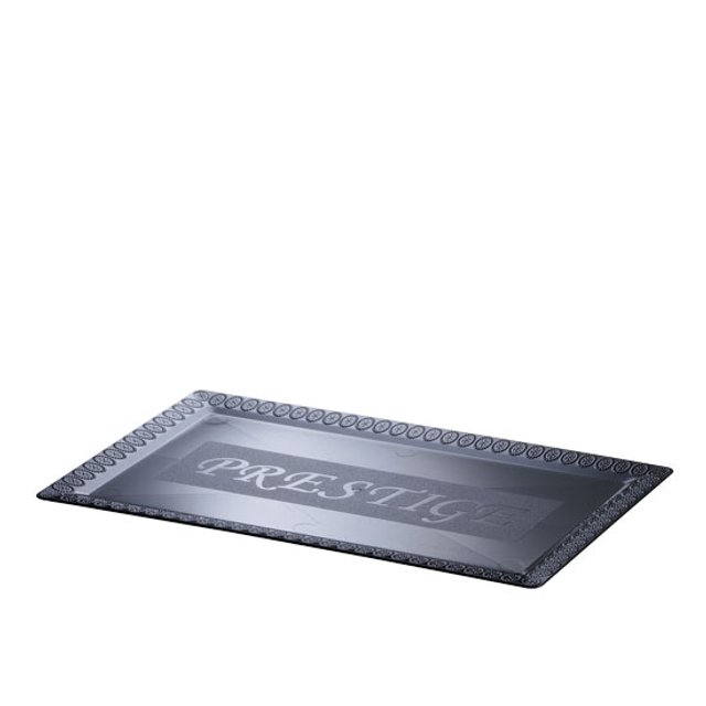 Obrázek produktu Podnos plast 14,5x30cm černý hladký okraj PRESTIGE (krt.130ks) Erremme