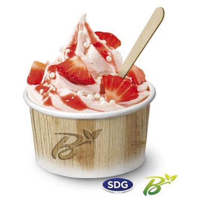 Obrázek produktu Kelímek papírový BIO  90 ml s palmovým listem bal.42ks/krt.40 bal SDG