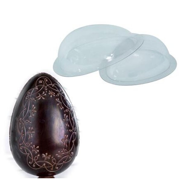 Obrázek produktu Forma na čokoládu plast čirá: VEJCE 1/2 25x17cm Martellato
