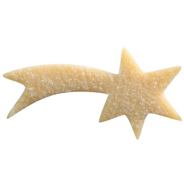 Obrázek produktu Dekor kometa bílá čokoláda s krystalky 6,6x3,5cm 150ks PCB