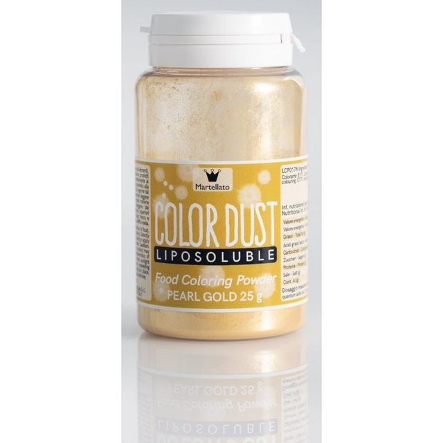Obrázek produktu Barva v prášku rozpustná v tucích ZLATÁ bez azo 25g Martellato