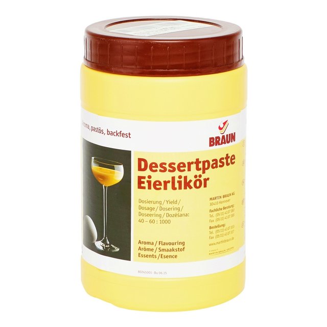 Obrázek produktu Dessert Paste EIERLIKÖR  (pasta vaječný koňak) 1kg BRAUN