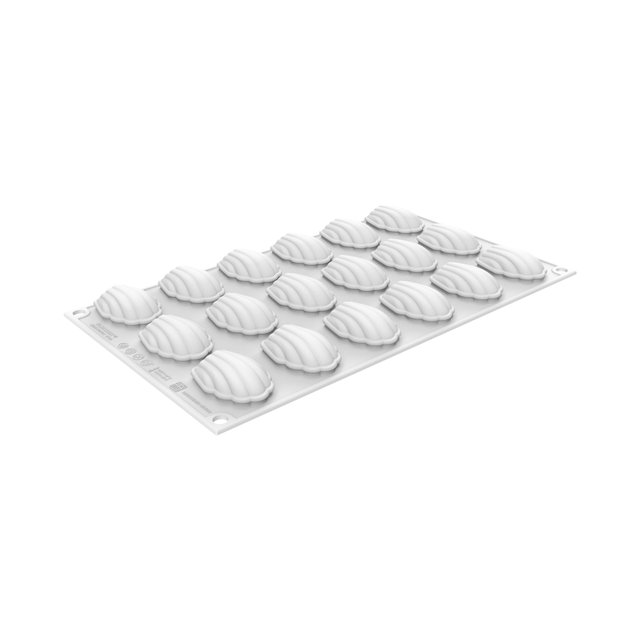 Obrázek produktu Forma silikon bílá: MADELEINE XS 13 44 x 32mm, v. 16mm 13ml Silikomart