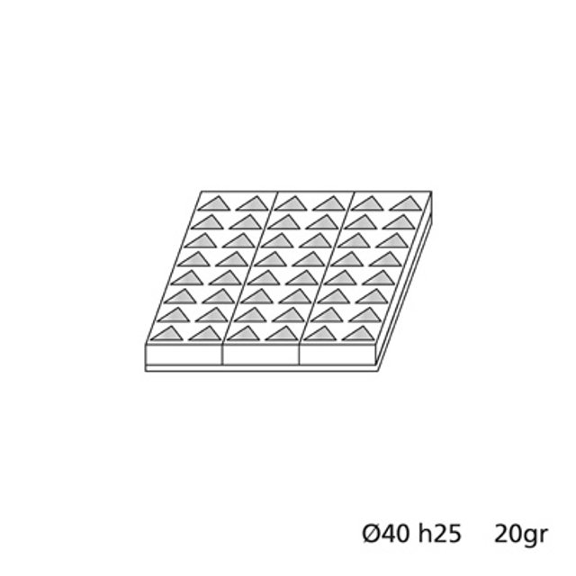 Obrázek produktu Forma plast bílá: MIGNON TROJÚHELNÍK 48ks Martellato