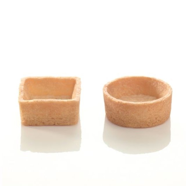 Obrázek produktu Tartaletka sladká máslová mix (kolečko 3,3cm, čtverec 3,3x3,3cm), v.1,5cm 96 ks Pidy