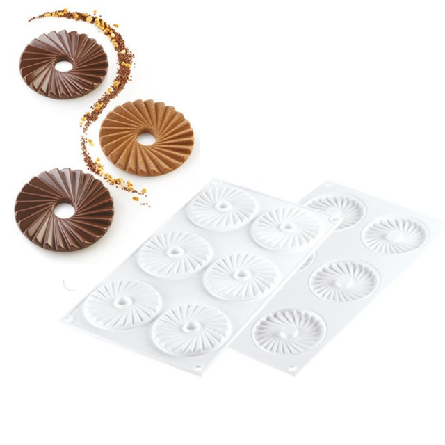 Obrázek produktu Forma silikon bílá: PLISSÉ 6x23ml pr.7,5cm v.0,7cm