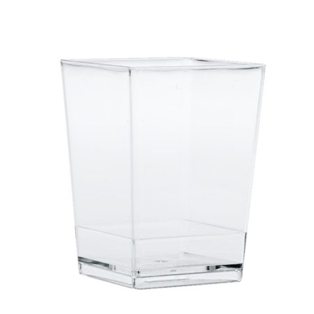 Obrázek produktu Kelímek plast 175 ml hranatý čirý CUBE (SQUARE) 6x100ks  Martellato