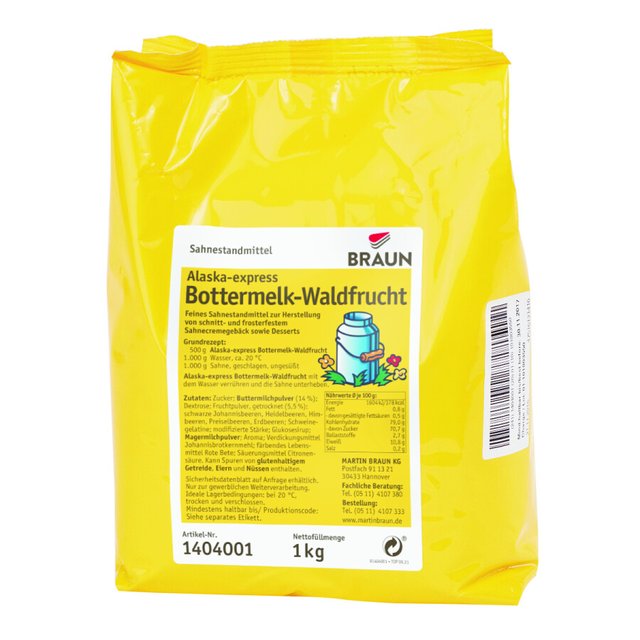 Obrázek produktu Alaska-e BOTTERMELK-WALDFRUCHT  (ztužovač podmáslí a lesní ovoce) 5x1kg BRAUN